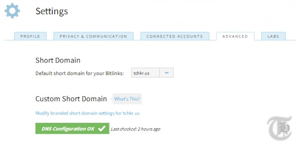 Announcing Custom Short URL Domain tchkr.us and Howto