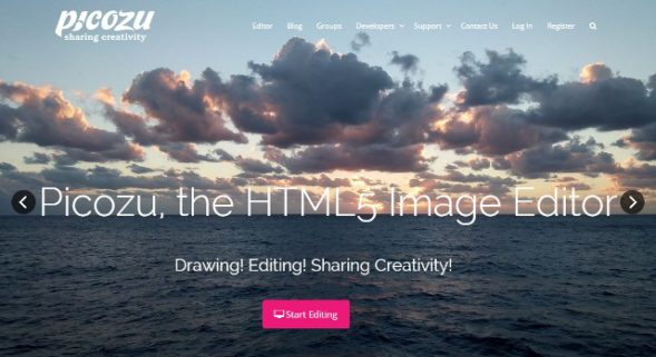 Picozu : an HTML5 based Free Photoshop alternative