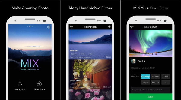 Edit travel photos in Mix App